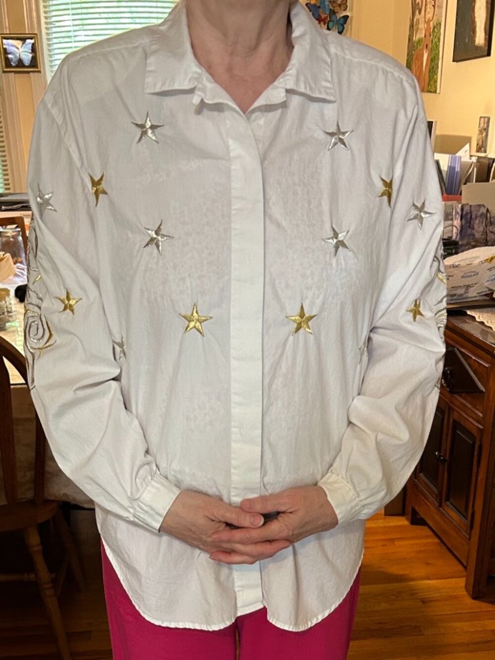 LG WHITE BUTTON DOWN SHIRT